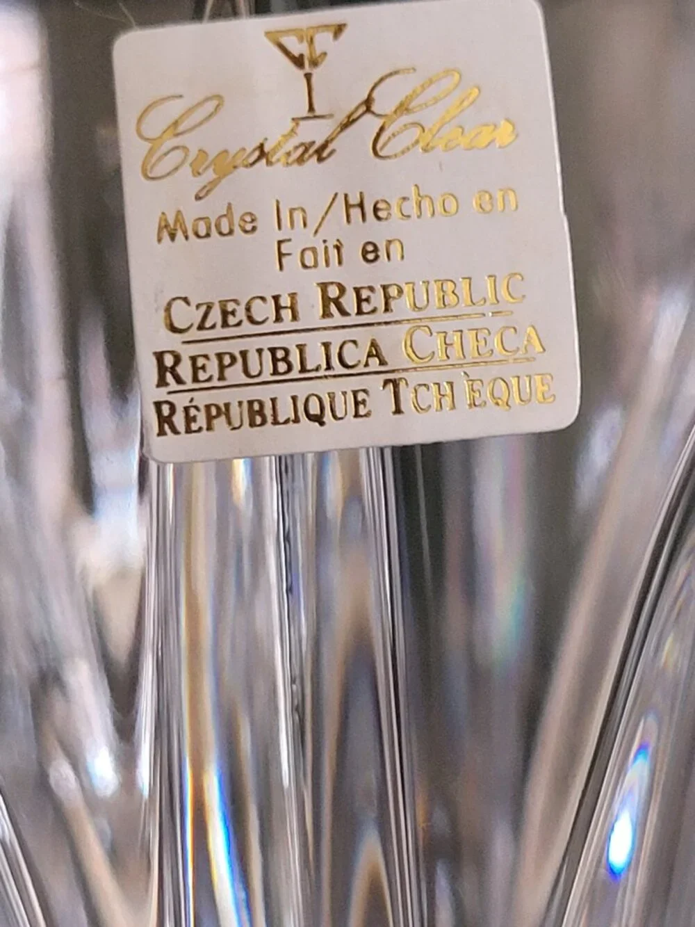 Vintage BOHEMIA Crystal Glasses Goblets 